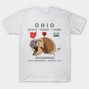 Ohio - Groundhog - State, Heart, Home - State Symbols T-Shirt